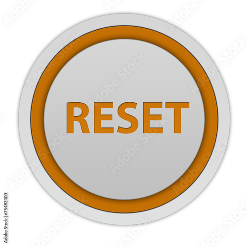 Obraz na płótnie reset circular icon on white background