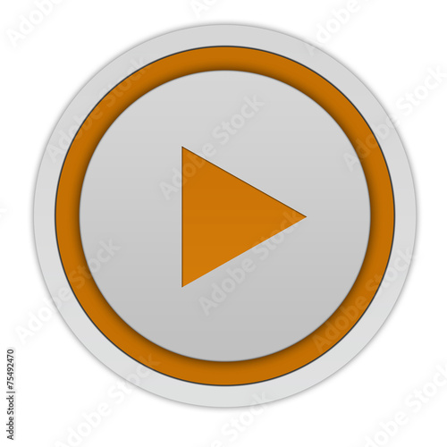 Free Download play circular icon on white background - GFXLoad