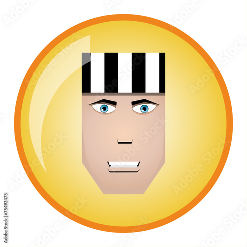 Prisoner icon. Vector illustration