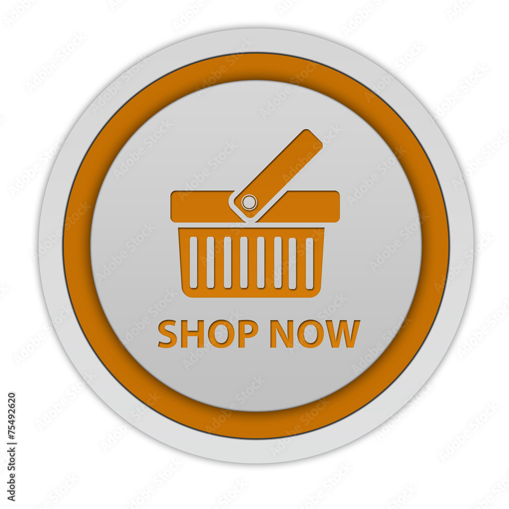 Buy now circular icon on white background Buy now circular icon on white background