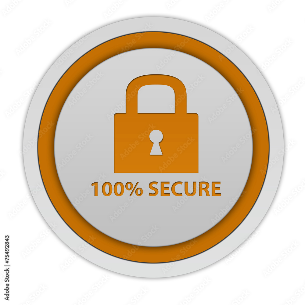 Lock circular icon on white background Lock circular icon on white background