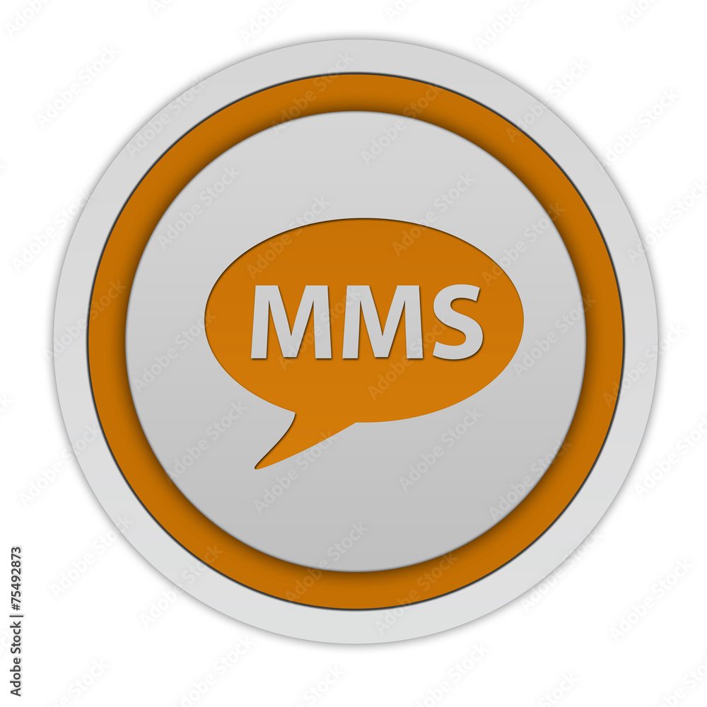mms circular icon on white background mms circular icon on white background