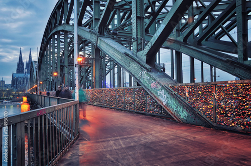 Hohenzollern Bridge in Cologne, Germany