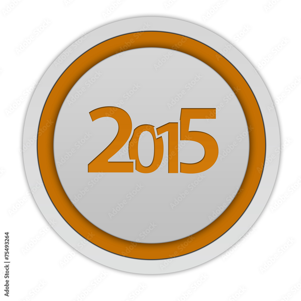 2015 circular icon on white background 2015 circular icon on white background