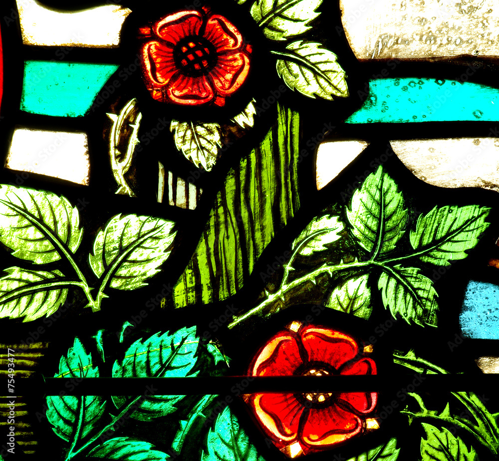 Obraz premium Flowers in stained glass