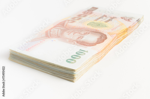 thai banknote on white background