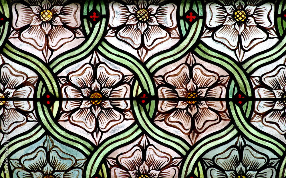 Obraz premium Flowers in stained glass