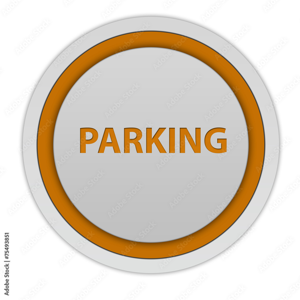 Fototapeta premium Parking circular icon on white background