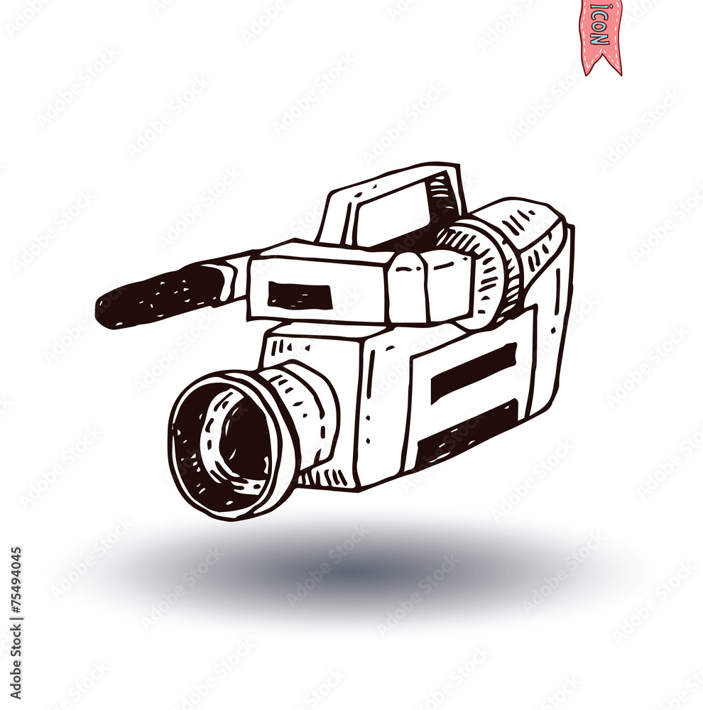 Obraz premium camcorder icon, vector illustration