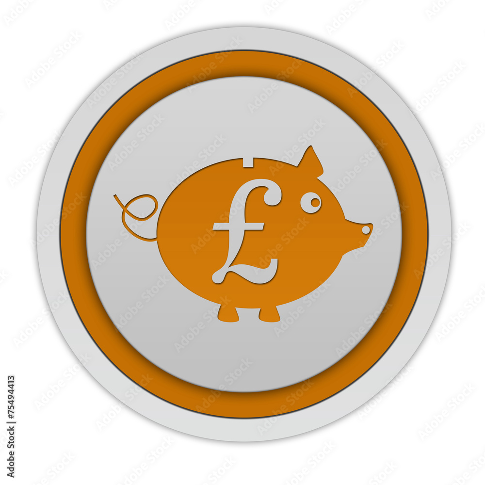 pound pig circular icon on white background pound pig circular icon on white background