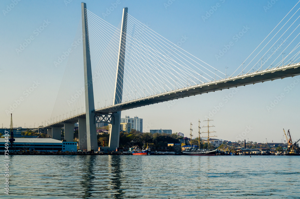 The bridge across the Golden Horn in Vladivostok The bridge across the Golden Horn in Vladivostok