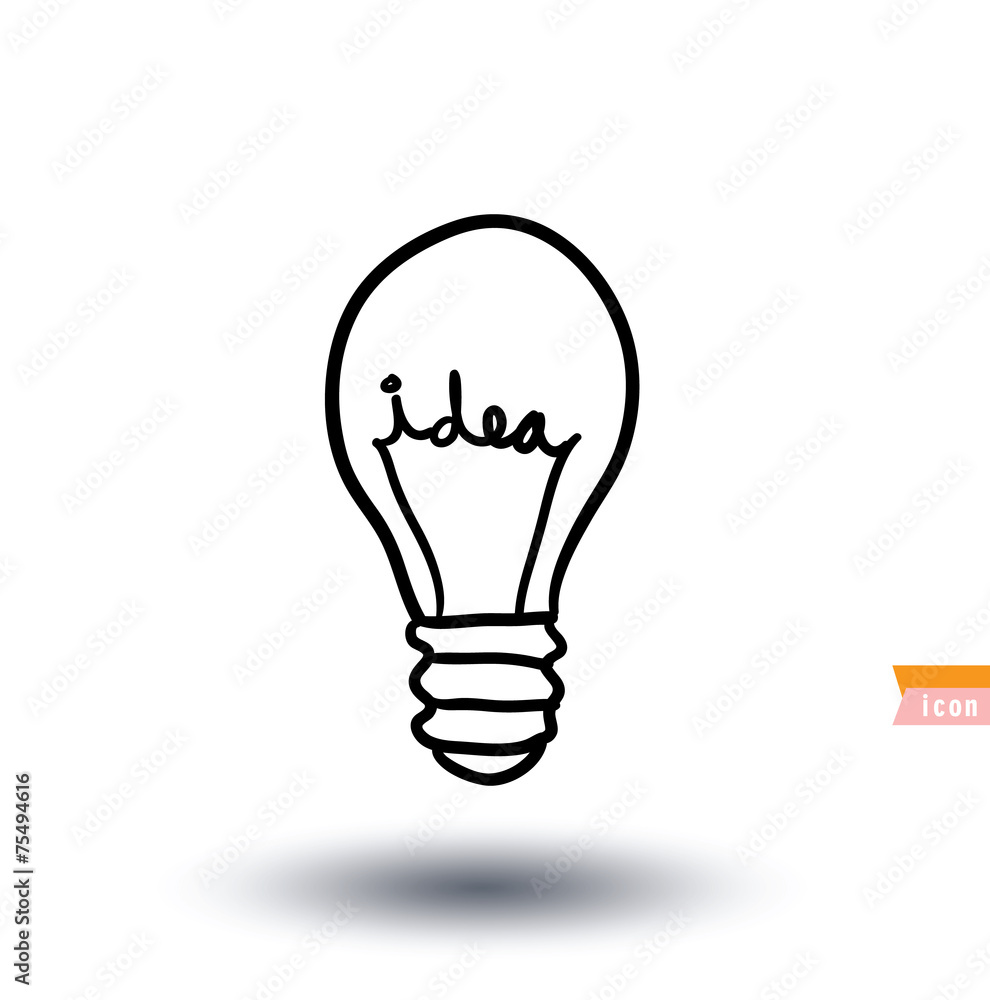 Bulb lamp idea icon, vector illustration Bulb lamp idea icon, vector illustration