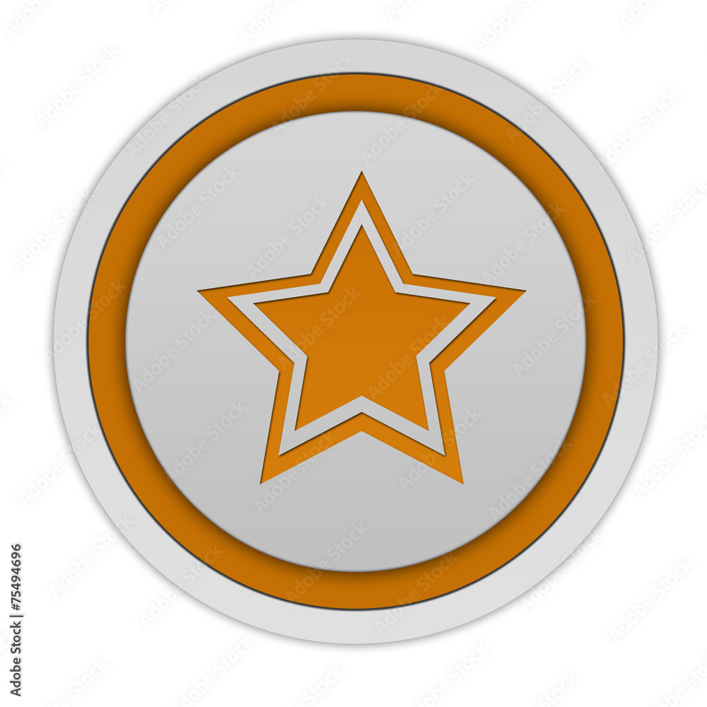 Star circular icon on white background Star circular icon on white background