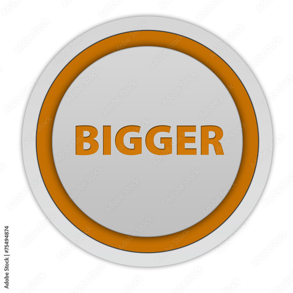 Bigger circular icon on white background Bigger circular icon on white background