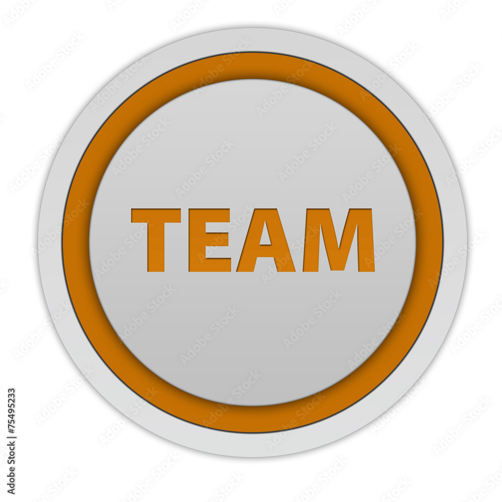 Team circular icon on white background Team circular icon on white background