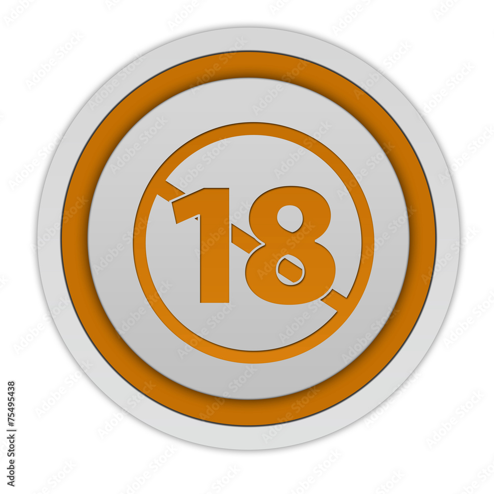 18 circular icon on white background 18 circular icon on white background
