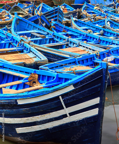 Blue boats of Essaouira, Morocco © Maciej Czekajewski