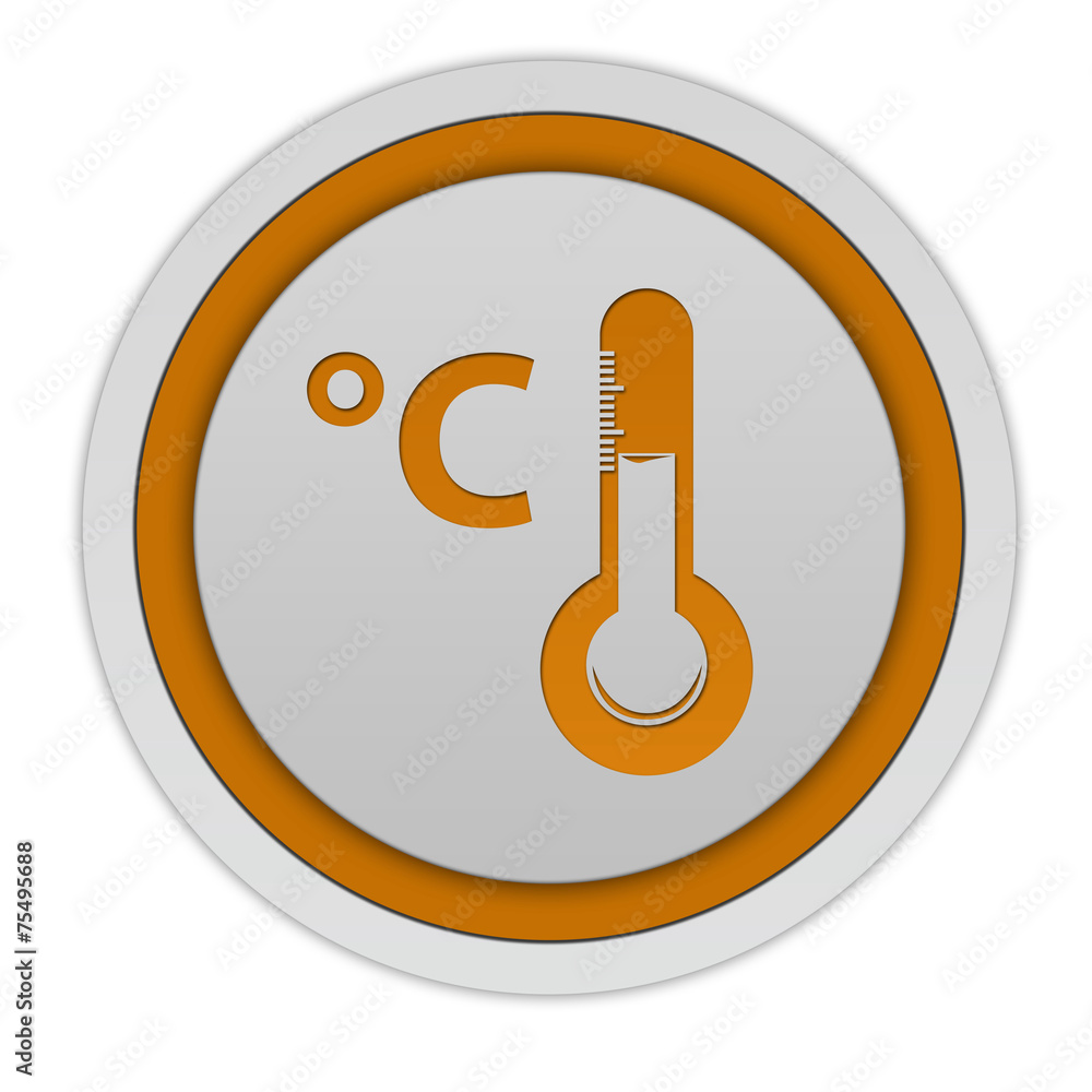 Celsius circular icon on white background Celsius circular icon on white background