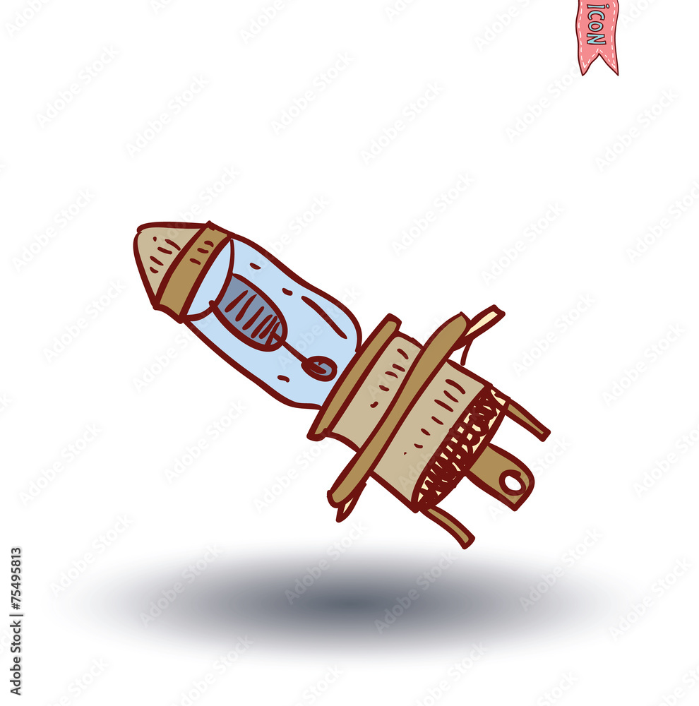Bulb lamp idea icon, vector illustration Bulb lamp idea icon, vector illustration