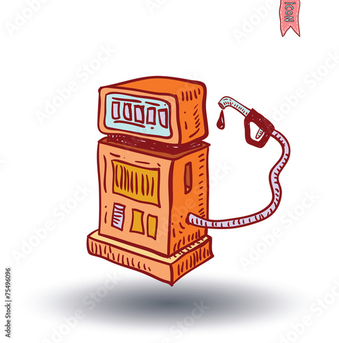gas pump Electricity icon - vector illustration