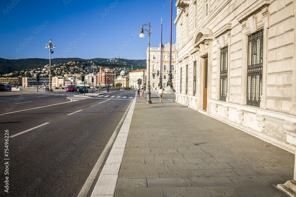 Beautiful architecture, and buildings of Trieste, Italy
