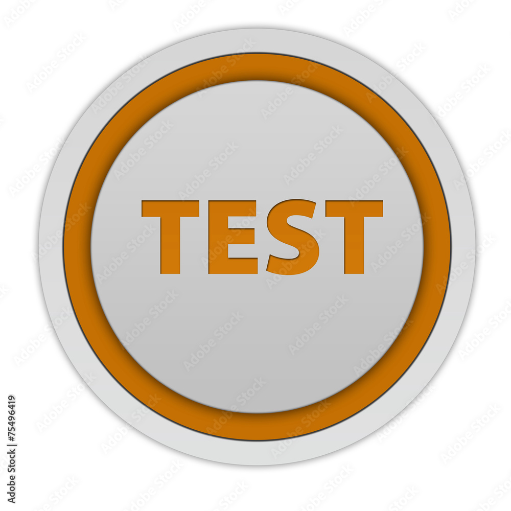 Test circular icon on white background Test circular icon on white background