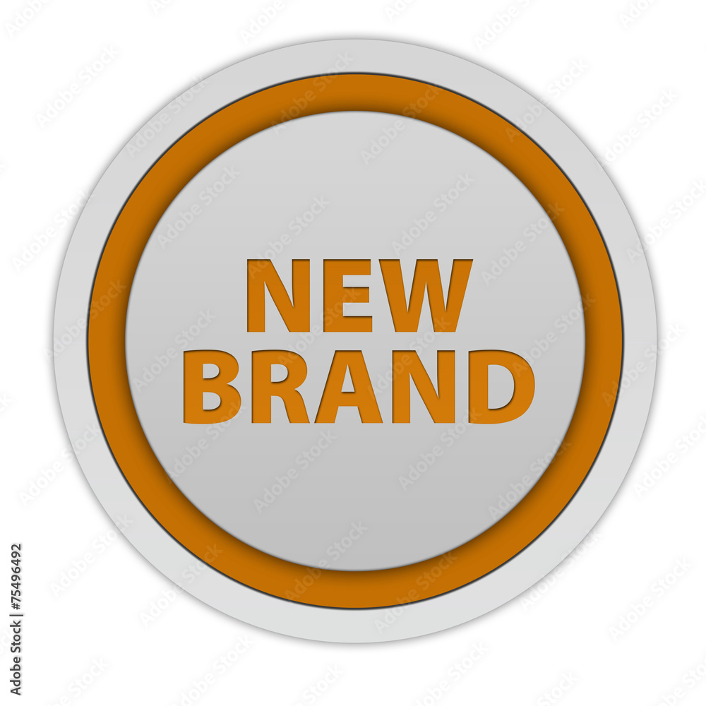 New brand circular icon on white background New brand circular icon on white background