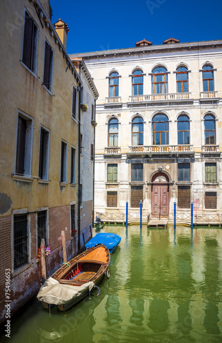 Small canal in the Venice, Italy photo