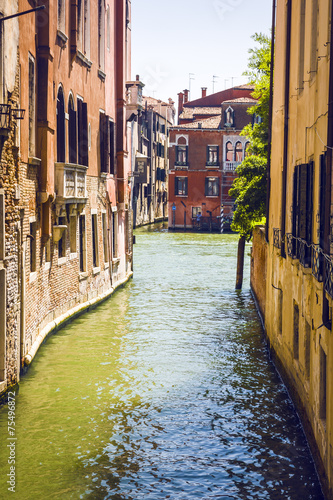 Small canal in the Venice, Italy photo