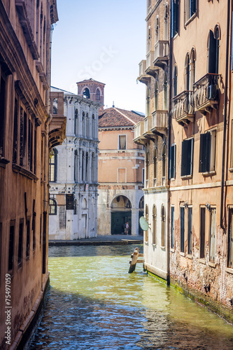 Small canal in the Venice, Italy photo