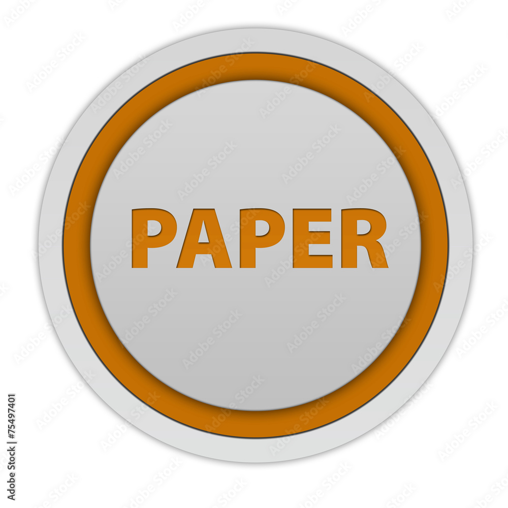 Paper circular icon on white background Paper circular icon on white background
