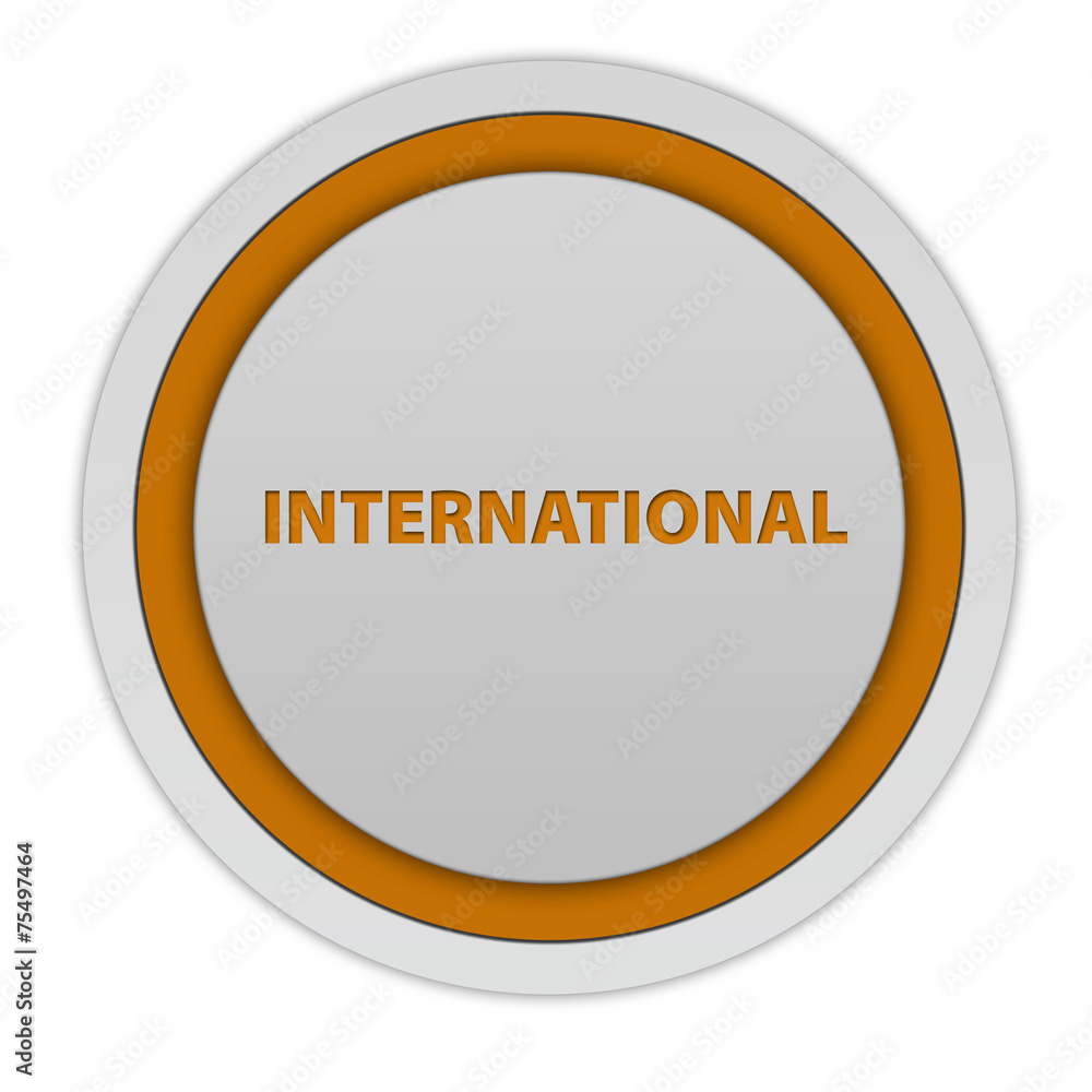 International circular icon on white background International circular icon on white background