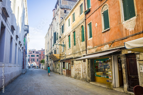 street in historic Venice  Italy 