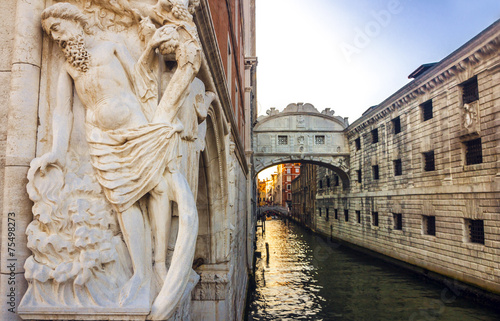 Bridge of Sighs before the sunset, Venice,Italy