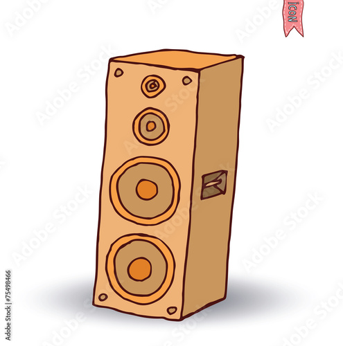 Speaker icon. Vector illustration.