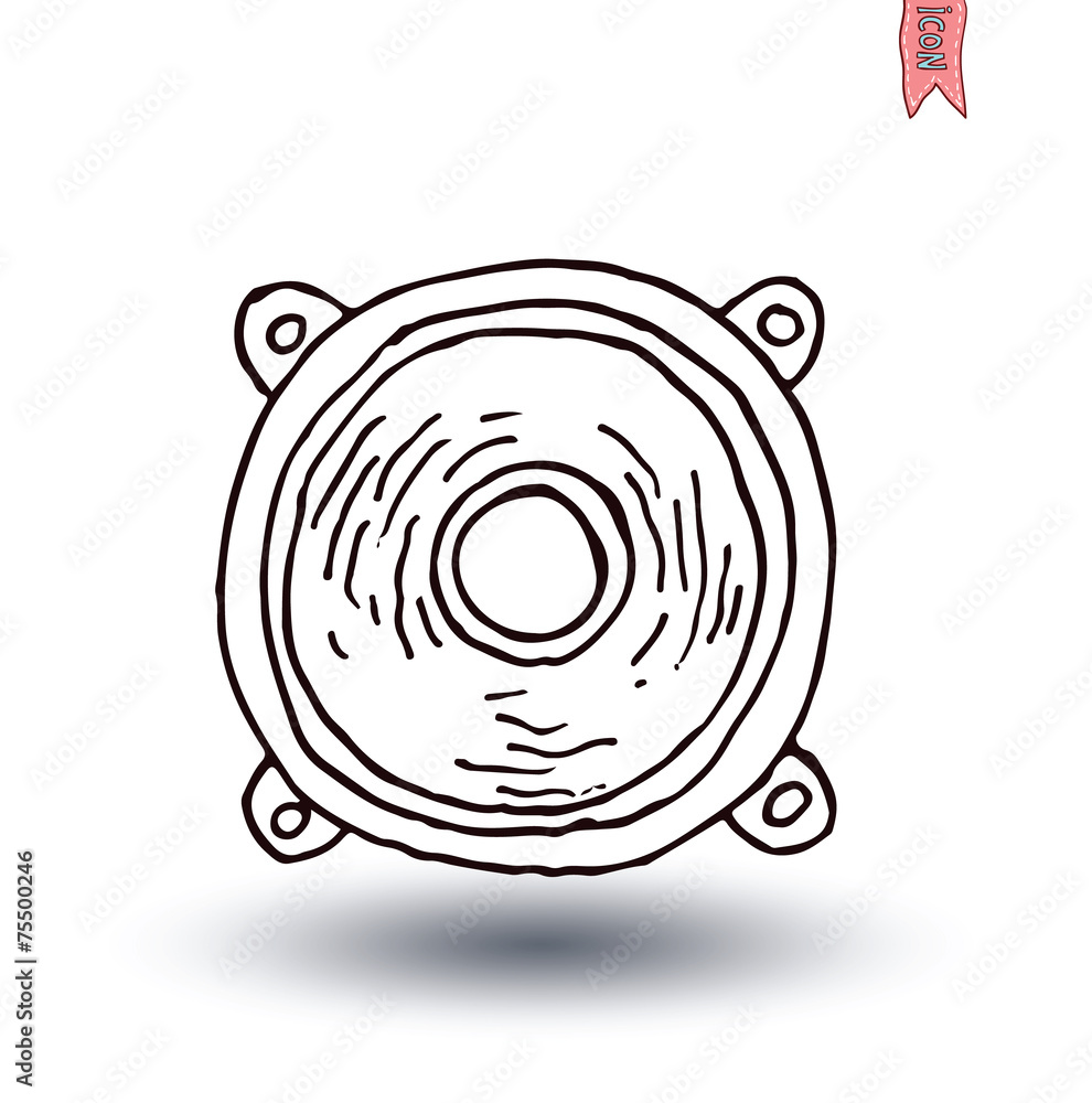 Speaker icon. Vector illustration. Speaker icon. Vector illustration.