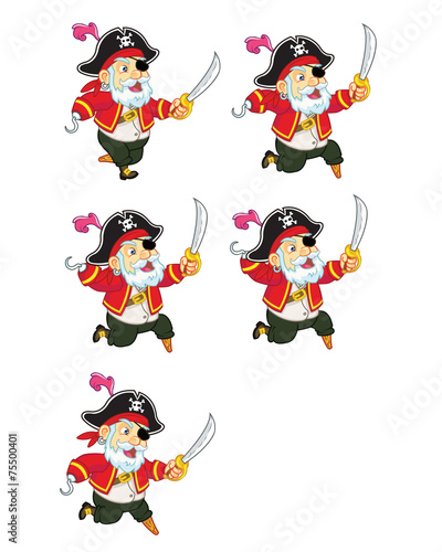 Old Pirate Jumping Sprite