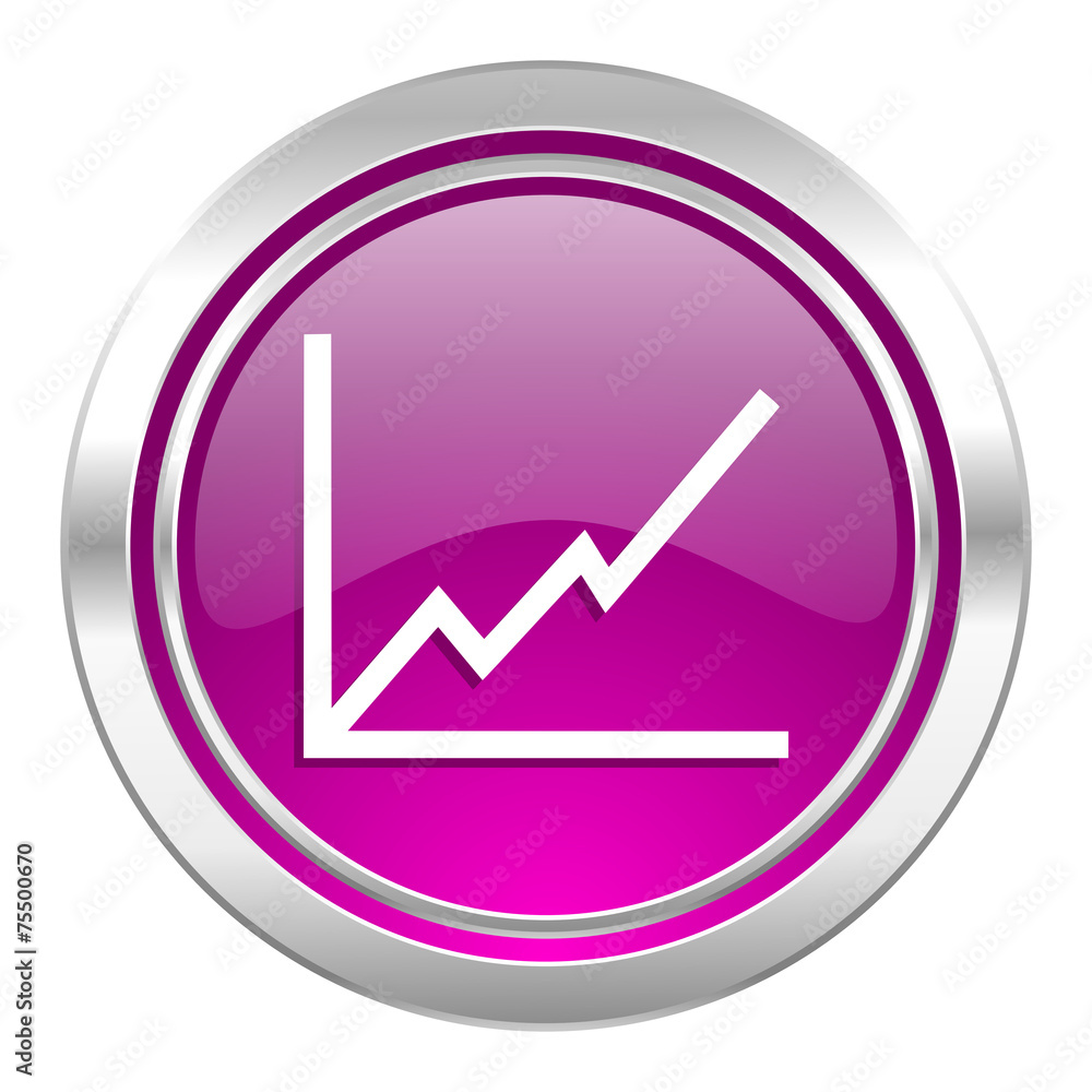 chart violet icon stock sign chart violet icon stock sign