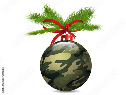 Christmas Camouflage ball.Vector