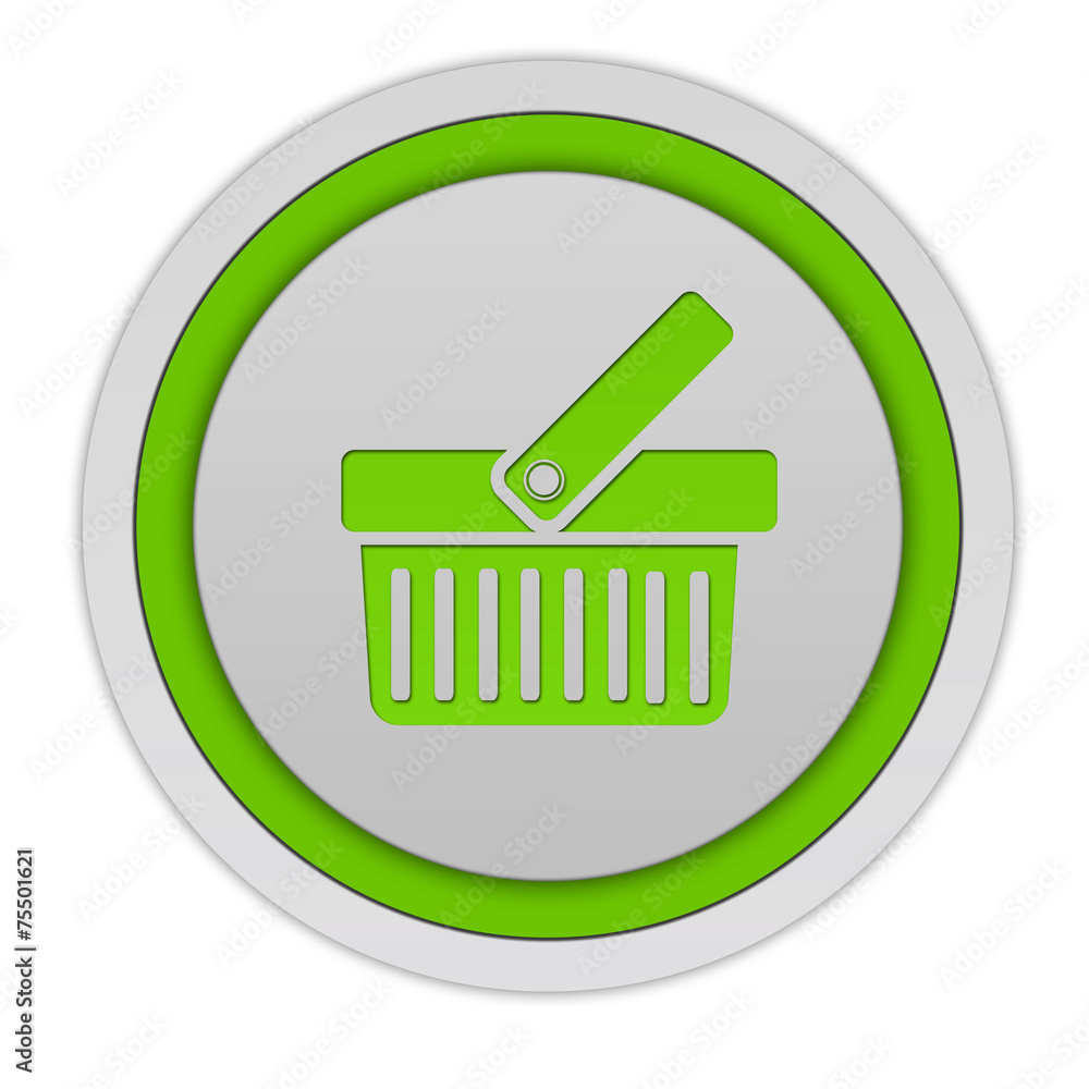 shopping cart circular icon on white background shopping cart circular icon on white background