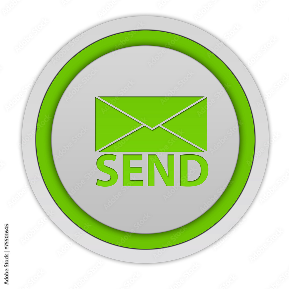 send circular icon on white background send circular icon on white background