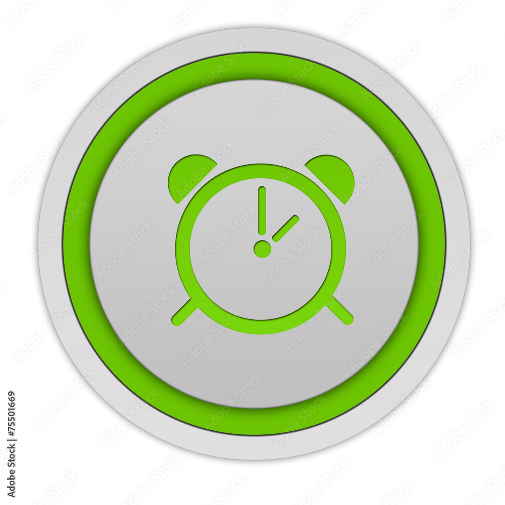alarm circular icon on white background alarm circular icon on white background