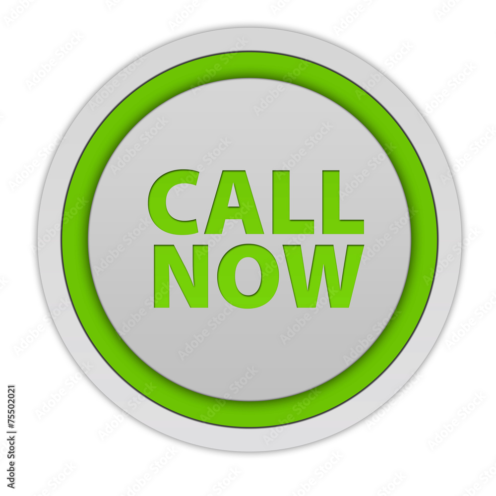 call now circular icon on white background call now circular icon on white background