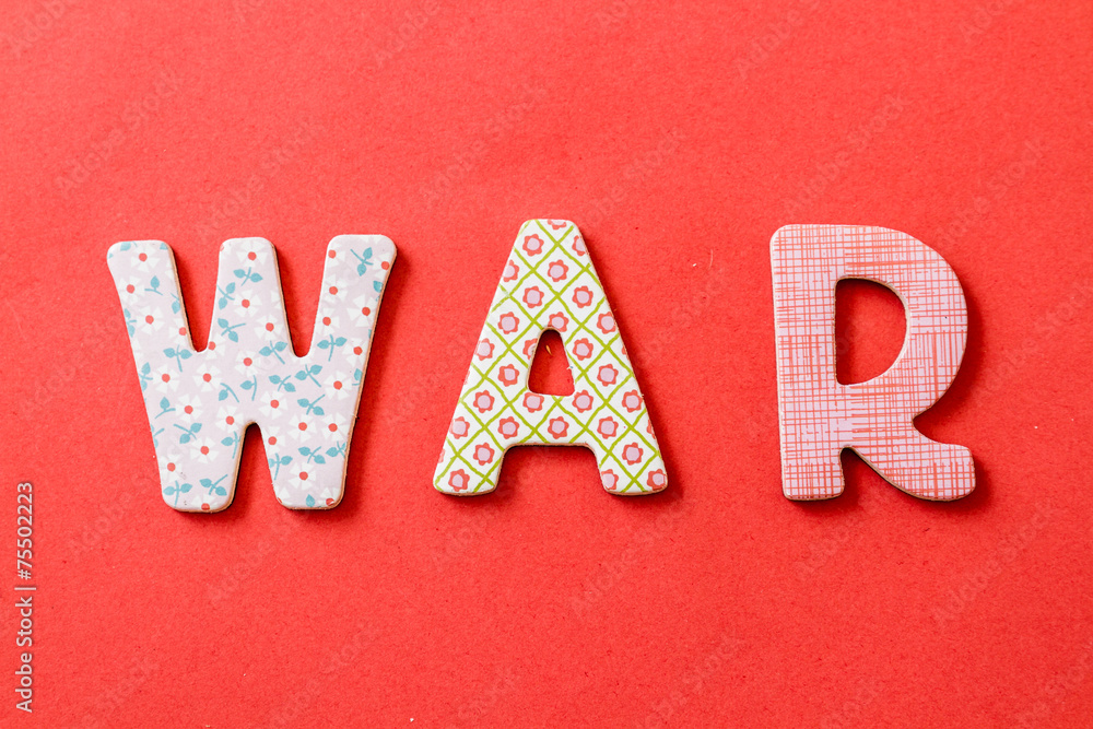 Colorful Text, War