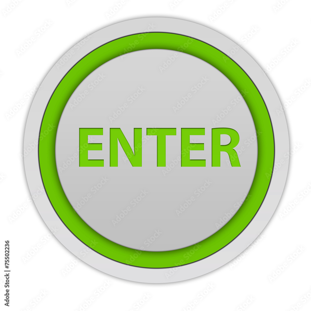 enter circular icon on white background enter circular icon on white background