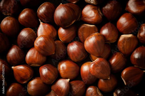 Pile of chestnut photo