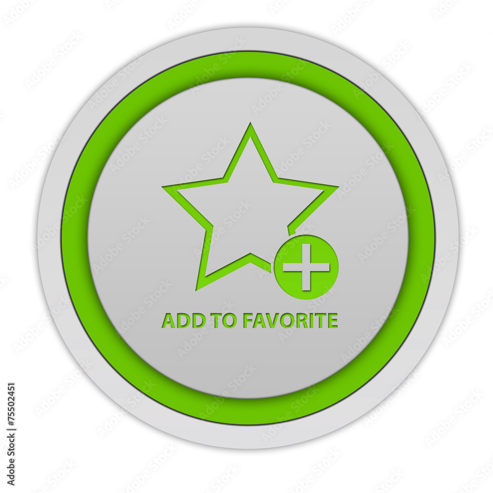 Favorite circular icon on white background Favorite circular icon on white background