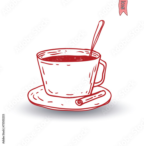 Coffee cup icon, vector.