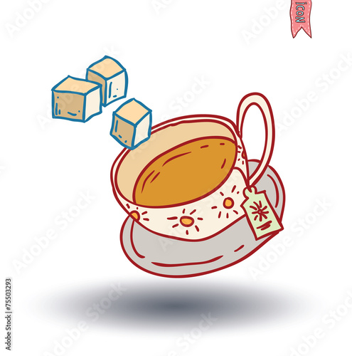 tee cup icon, vector.