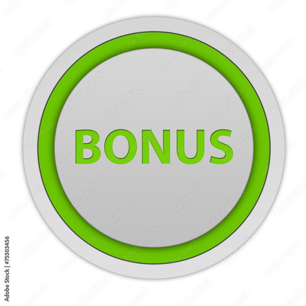 Bonus circular icon on white background Bonus circular icon on white background